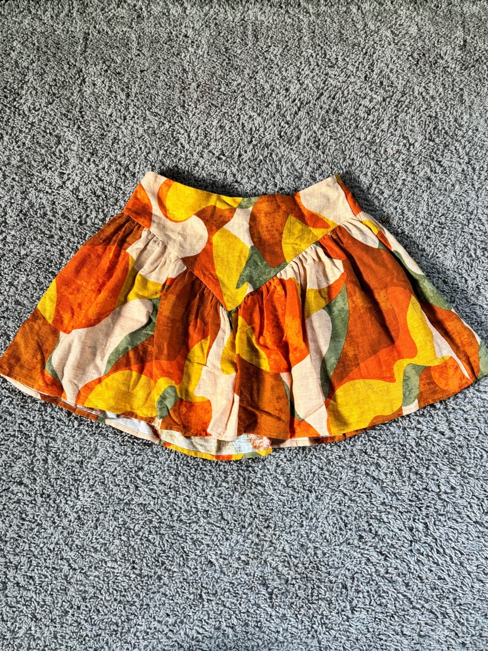 Target x Noel orange and yellow mixed print skirt size 2